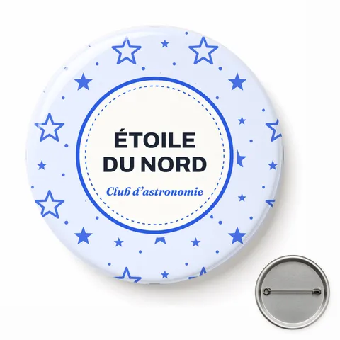 Badge rond à épingle