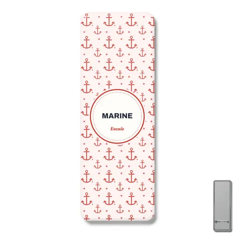 Badge rectangulaire à épingle