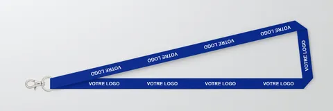 Tour de cou 15 mm polyester — mousqueton