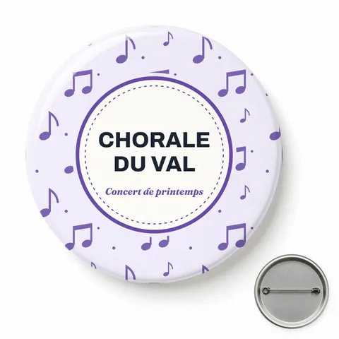 Badge rond à épingle