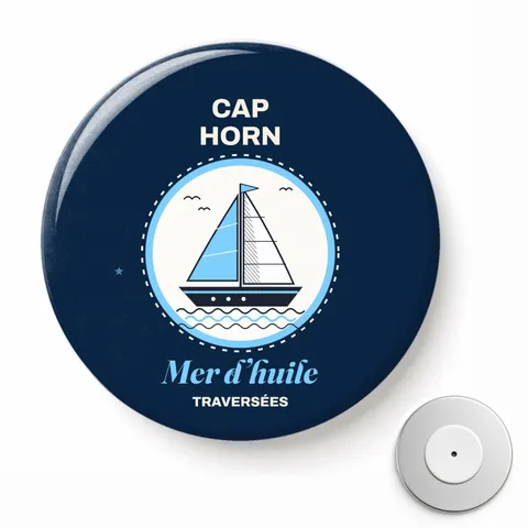 Badge rond magnétique