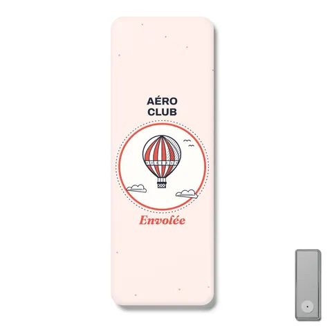 Badge rectangulaire magnétique