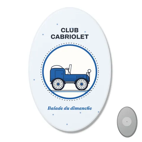 Badge ovale magnétique