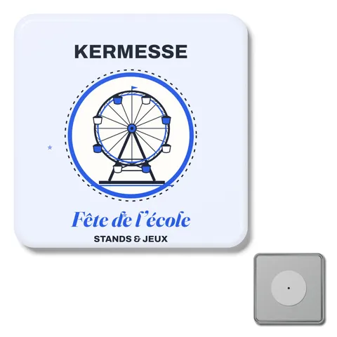 Badge carré magnétique