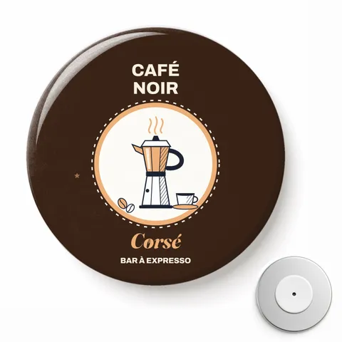 Badge rond magnétique