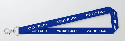 Tour de cou 25 mm polyester — mousqueton