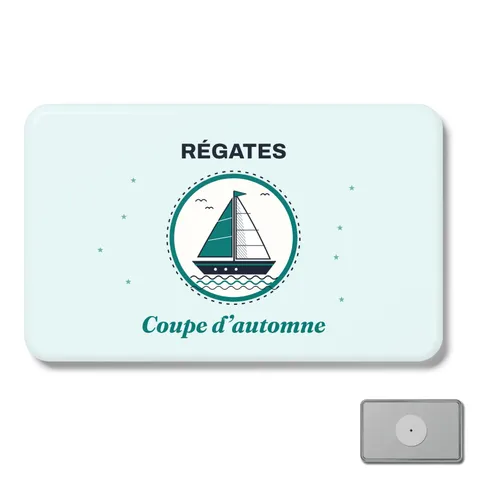 Badge rectangulaire magnétique