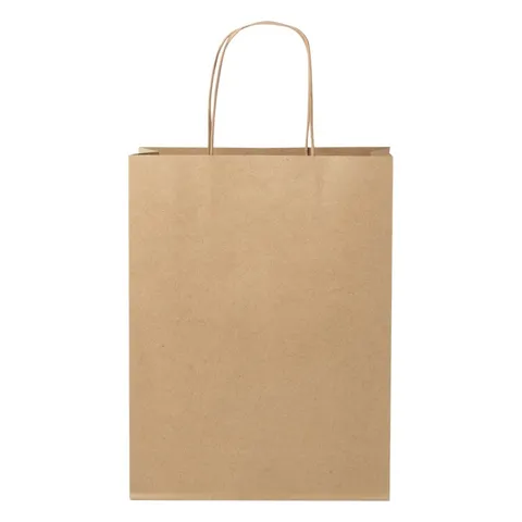 Sac en papier kraft 120 g/m² à poignées torsadées 24 × 9 × 32 cm