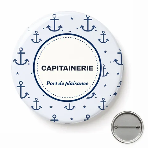 Badge rond à épingle