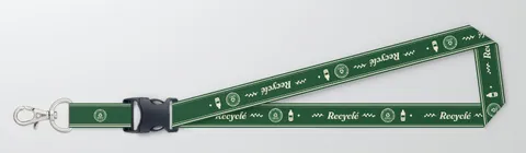Tour de cou 25 mm RPET — boucle détachable