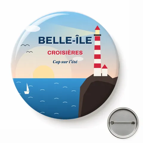 Badge rond à épingle