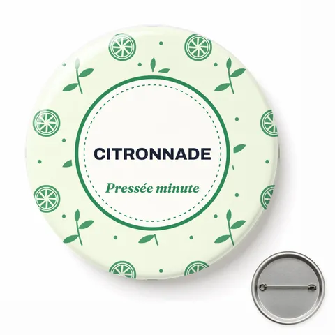 Badge rond à épingle