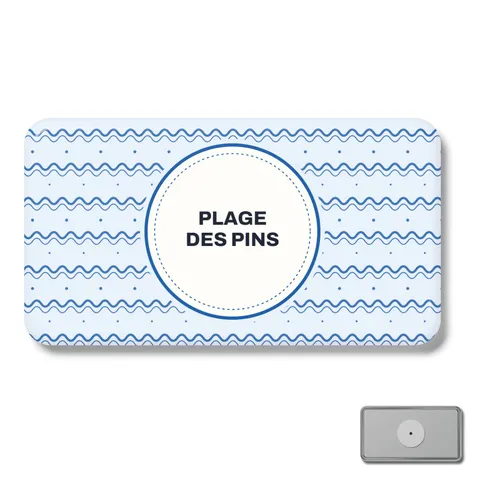 Badge rectangulaire magnétique