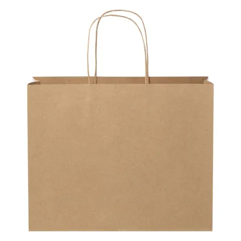 Sac en papier kraft 120 g/m² à poignées torsadées 31 × 12 × 25 cm