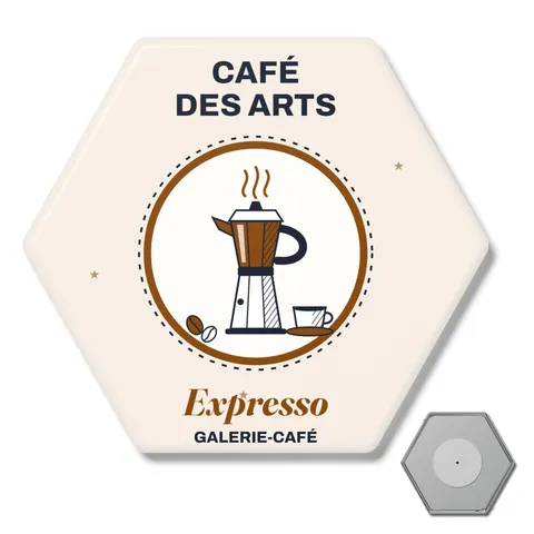 Badge hexagonal magnétique