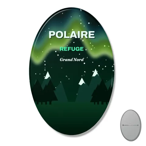 Badge ovale à épingle