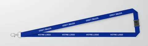 Tour de cou 15 mm polyester — clip de sécurité
