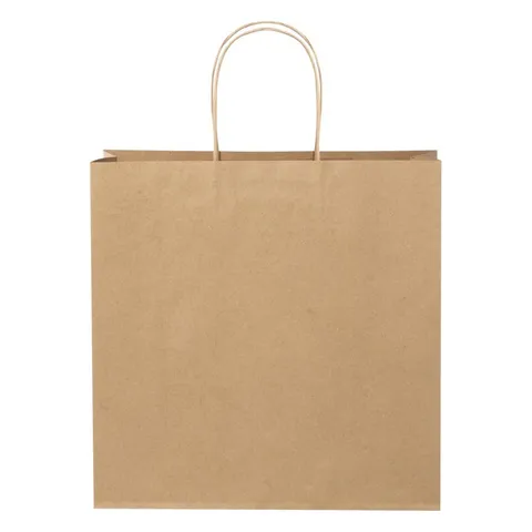 Sac en papier kraft 120 g/m² à poignées torsadées 31 × 12 × 31 cm
