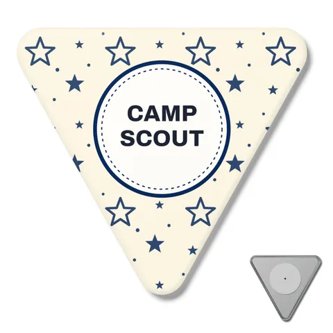Badge triangulaire magnétique
