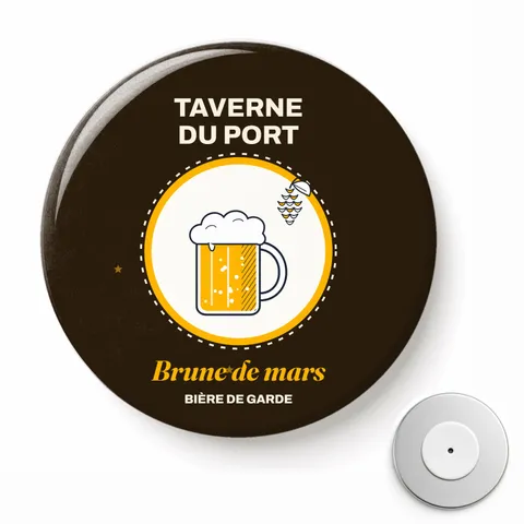 Badge rond magnétique