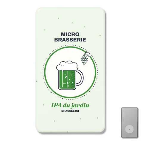 Badge rectangulaire magnétique