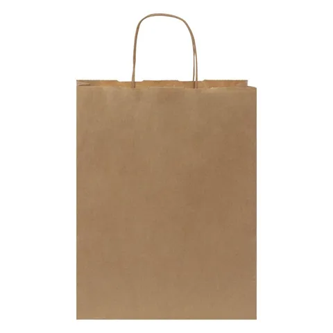 Sac en papier kraft à poignées torsadées 25 × 11 × 32 cm