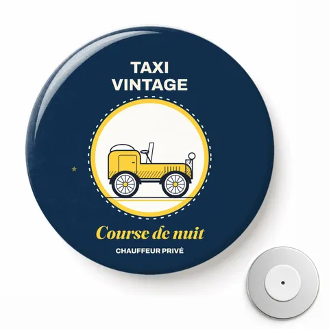 Badge rond magnétique