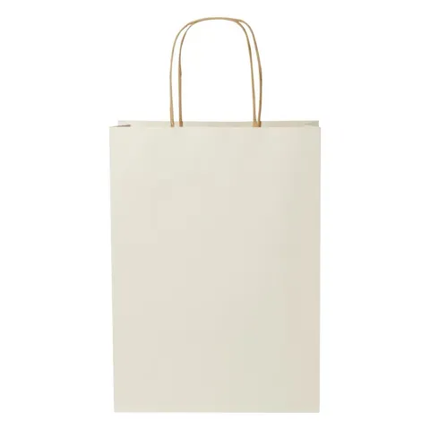 Sac en papier de déchets agricoles à poignées torsadées 24 × 9 × 32 cm