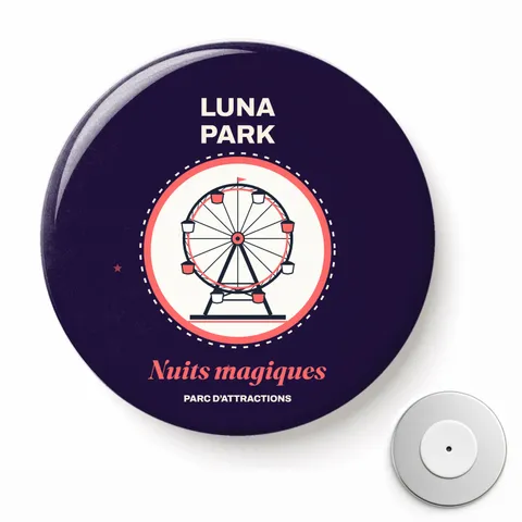 Badge rond magnétique