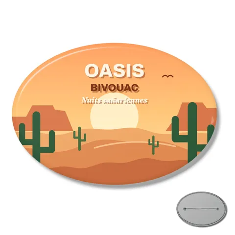 Badge ovale à épingle