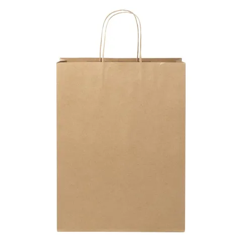 Sac en papier kraft 120 g/m² à poignées torsadées 31 × 12 × 41 cm