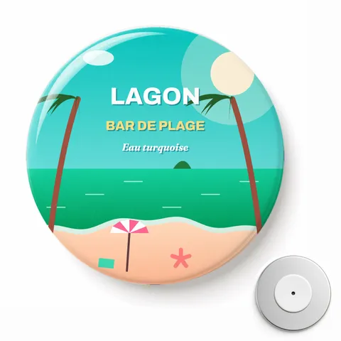Badge rond magnétique