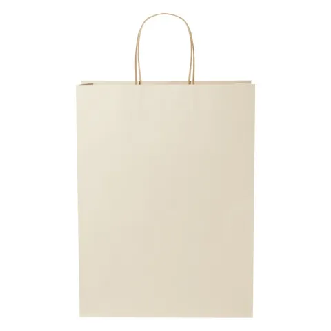 Sac en papier de déchets agricoles à poignées torsadées 31 × 12 × 41 cm