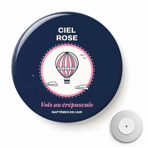 Badge rond magnétique